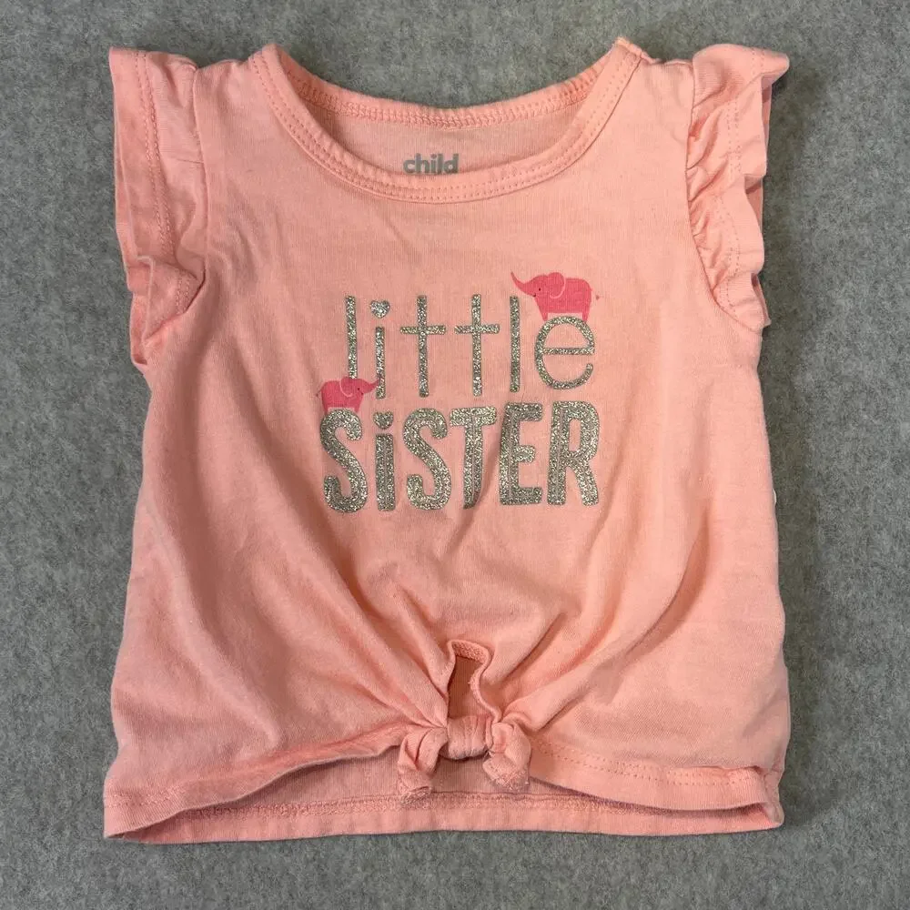 Carter's Pink Little Sister Tee size 0-3 months